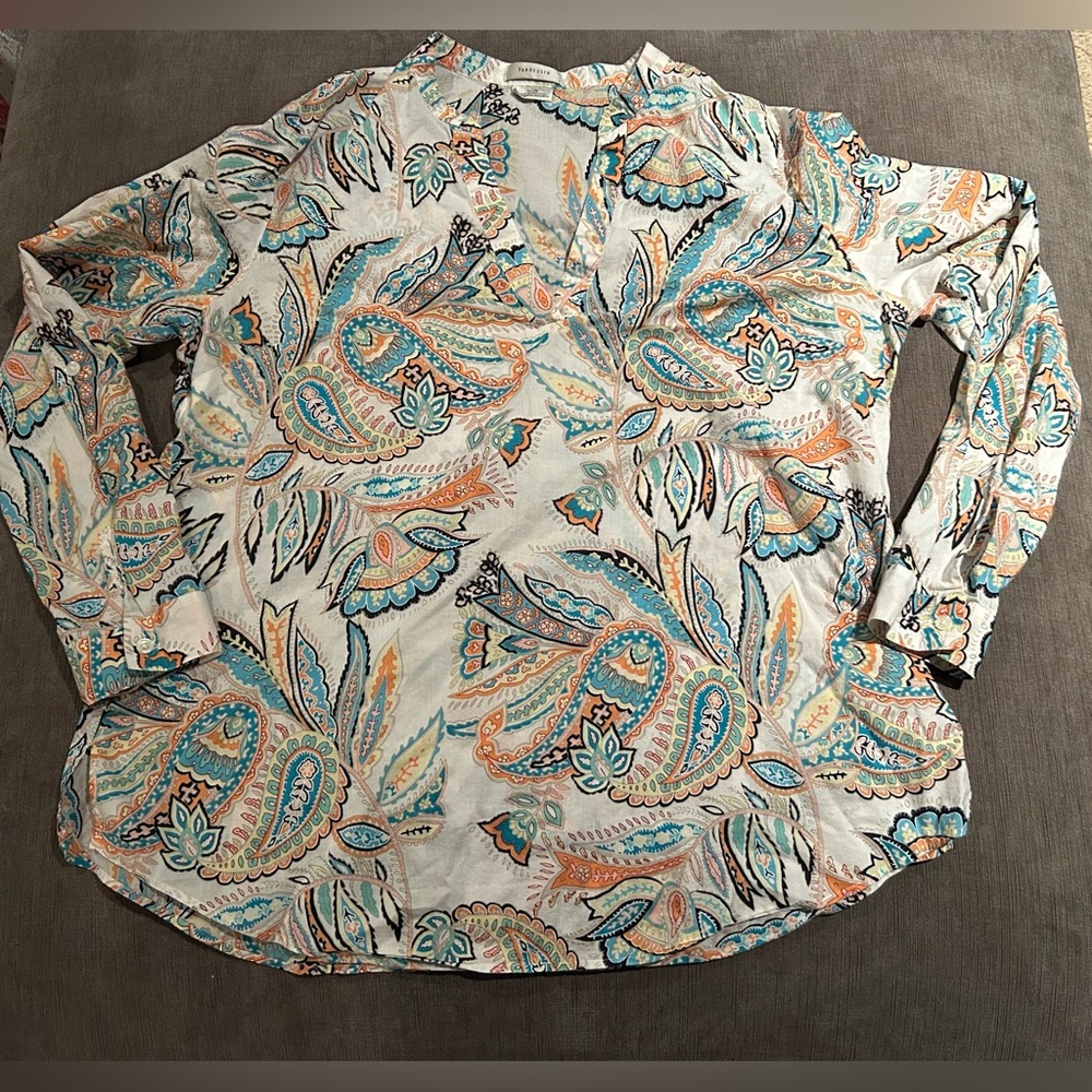 Van Heusen Womens Paisley Blouse XL - Picture 4 of 9